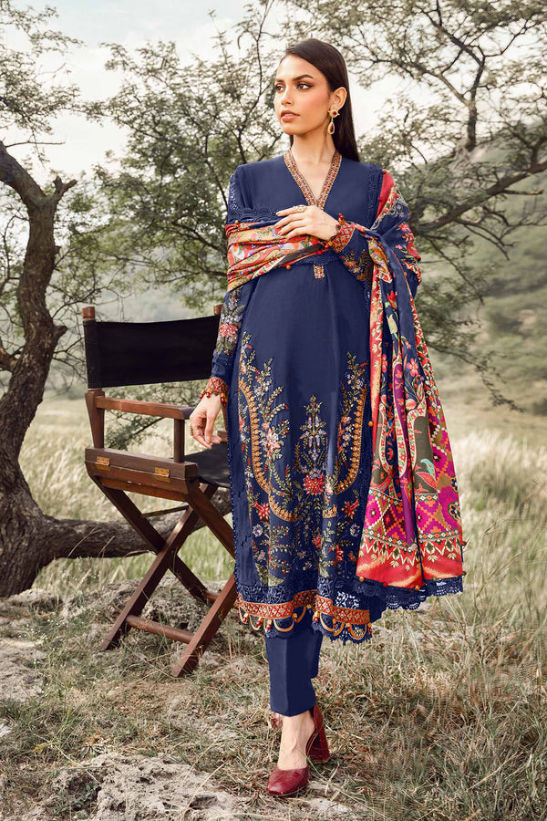 Bold in Blue: Pakistani Printed Heavy Rayon Style On Royal Rayon Base