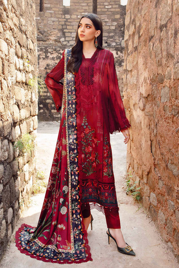 Hoor Tex Red Elegance: Heavy Rayon Pakistani Salwar Suit With Luxe Printed Dupatta