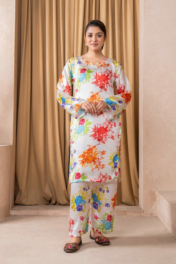 Multi Color Imported Cotton Printed Pakistani Co-Ord Set For Girls/Women