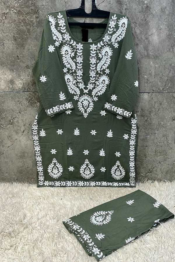 Ready To Wear Embroidered Green Co-Ord Set – Pakistani Festive Style