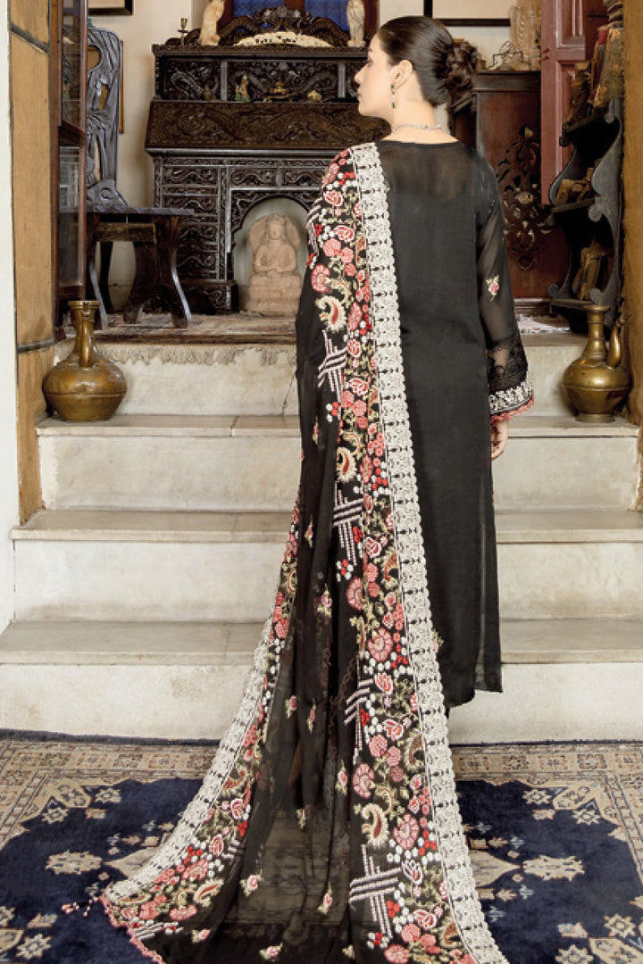 Dark Black Embroidered Pakistani Style Salwar Kameez With Heavy Work Dupatta-2