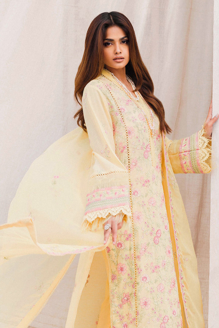 Dark Cream Pakistani Salwar Kameez Cotton Collection With Beautiful Naznin Dupatta-3