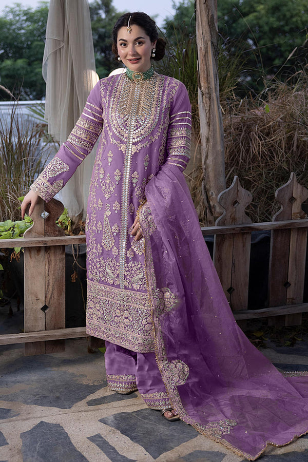 Eid Wear Purple Pakistani Sharara Designer Foil Work With Beautiful Embroidery Dupatta Work-2