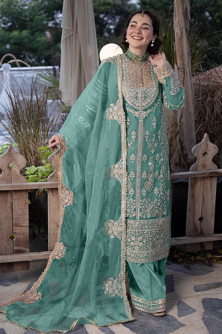 Eid Wear Rama Pakistani Sharara Designer Foil Work With Beautiful Embroidery Dupatta Work-5
