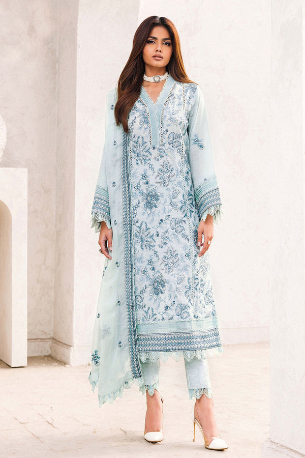 Heavy Cotton Light Sky Blue Pakistani Salwar Kameez With Beautiful Naznin Dupatta-5