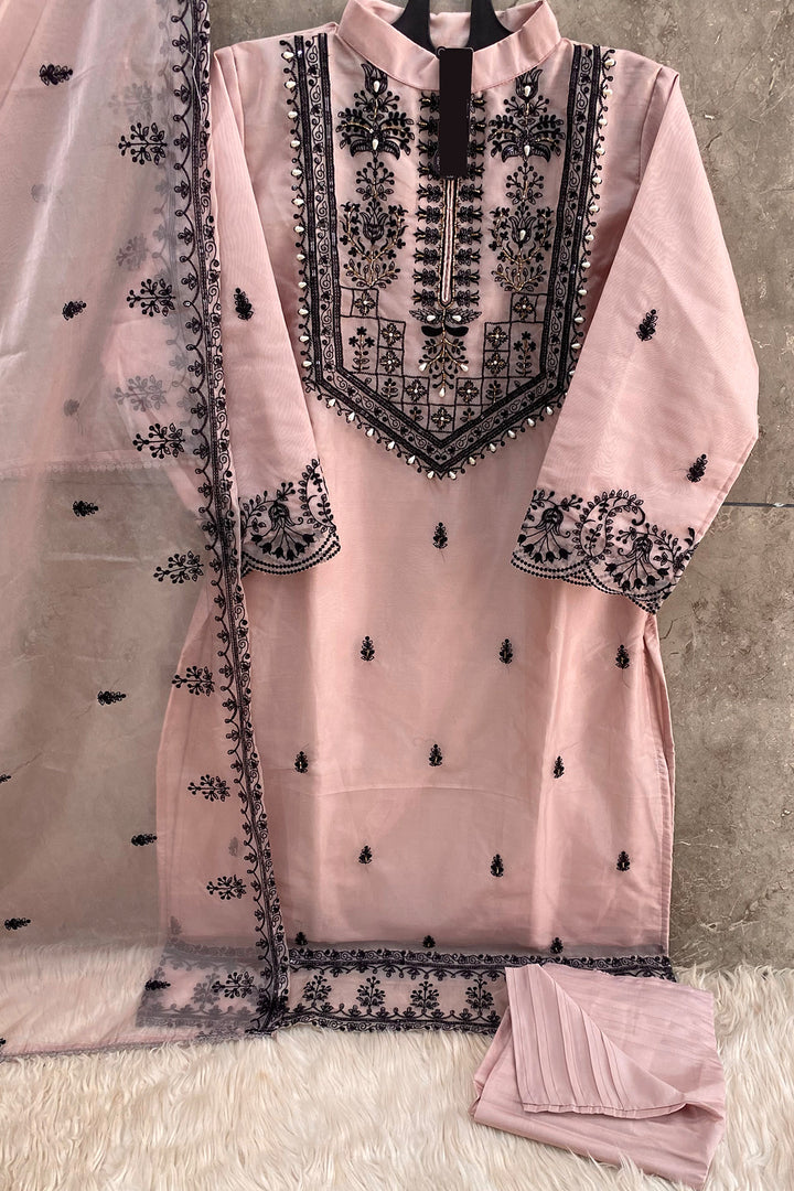 Luxury Ready To Wear Purple Organza Pakistani Salwar Kameez With Beautiful Dupatta Work-5