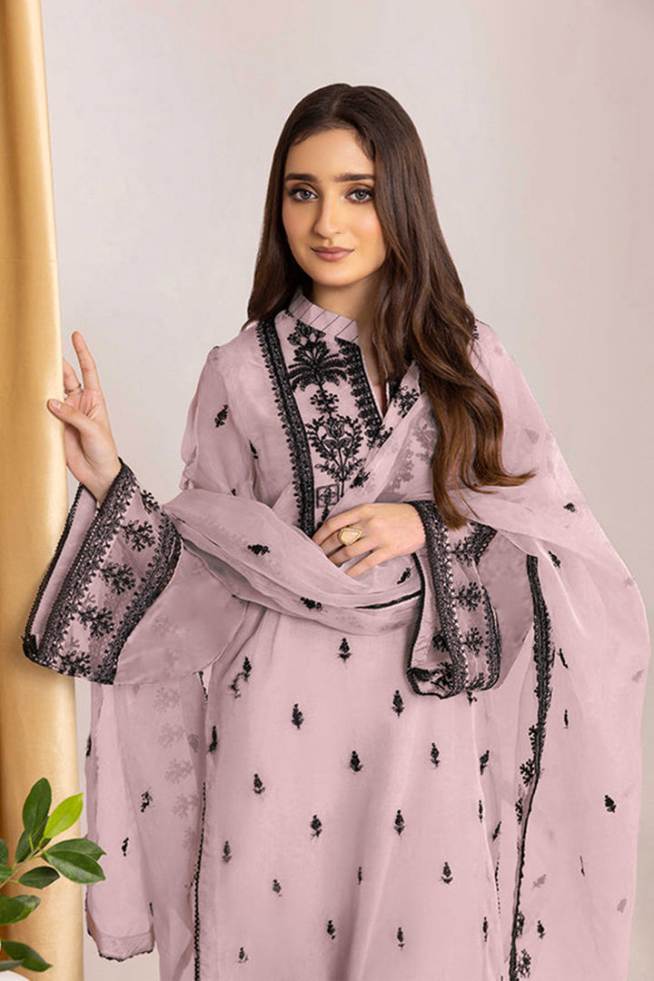 Luxury Ready To Wear Purple Organza Pakistani Salwar Kameez With Beautiful Dupatta Work 3