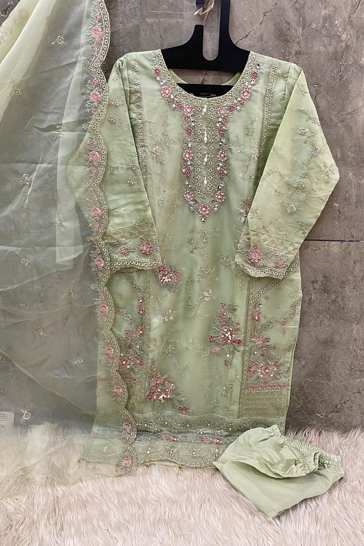 Pakistani Eid Ready To Wear Handwork Collection Beautiful Green-1