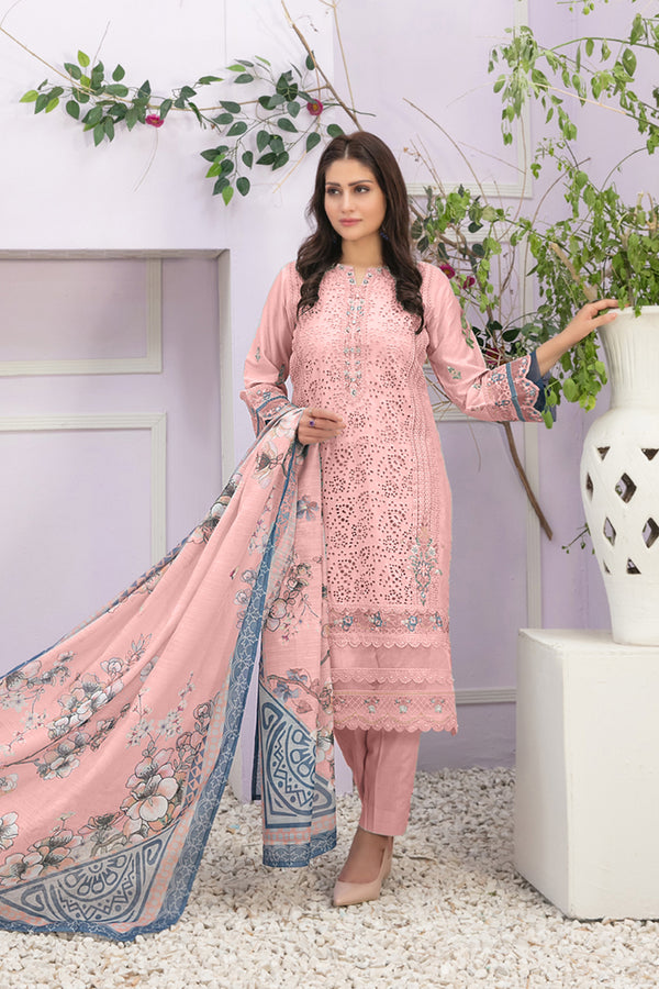 Peach Georgette Pakistani Salwar Kameez With Digital Printed Dupatta-4
