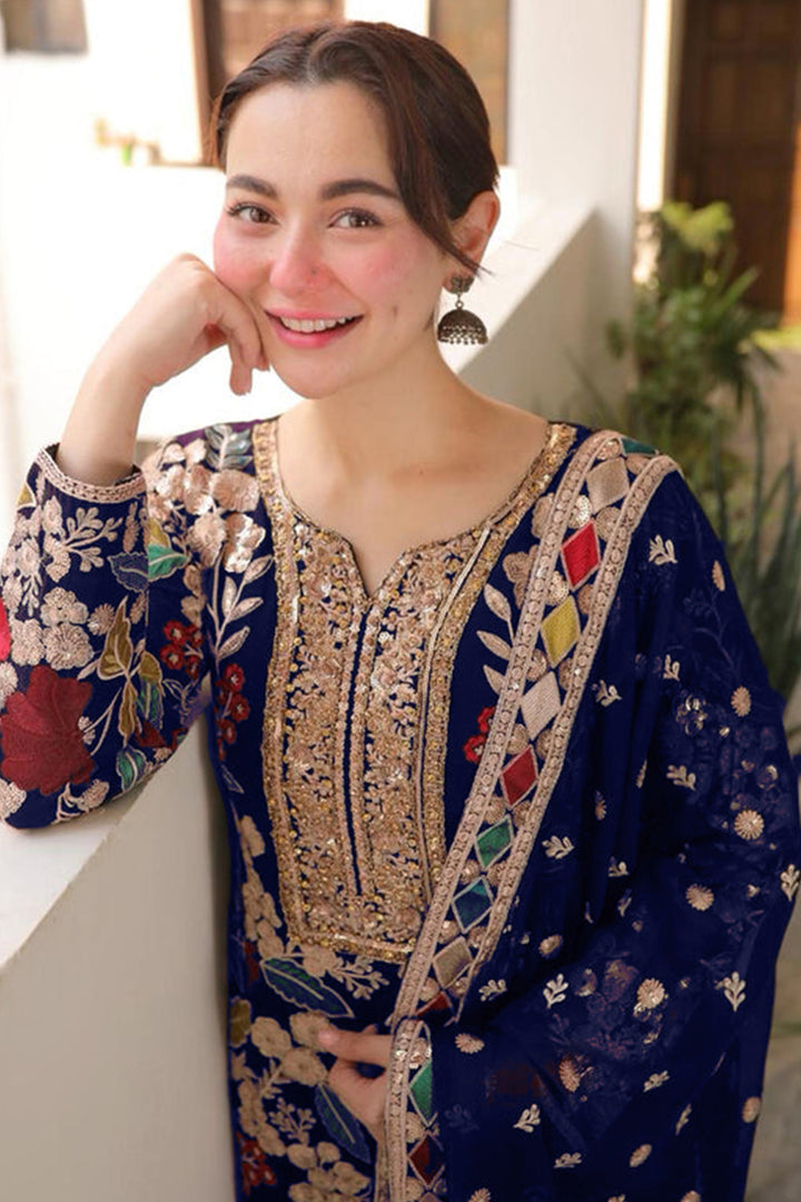 Premium Velvet Handwork Pakistani Salwar Kameez Black Color With Heavy Embroidery Work  Net Dupatta-2