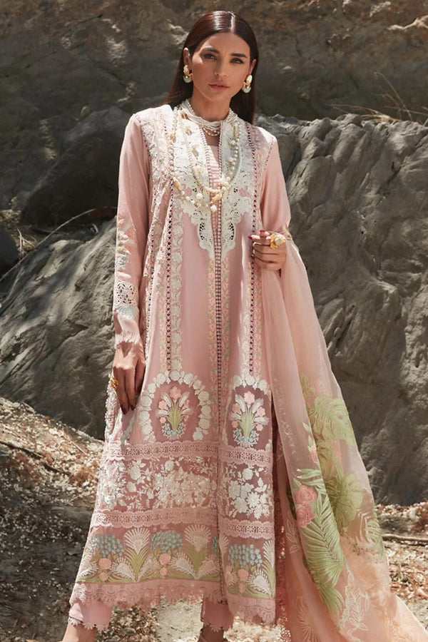 Pure Cotton Peach Pakistani Salwar Kameez With Digital Printed Dupatta-3