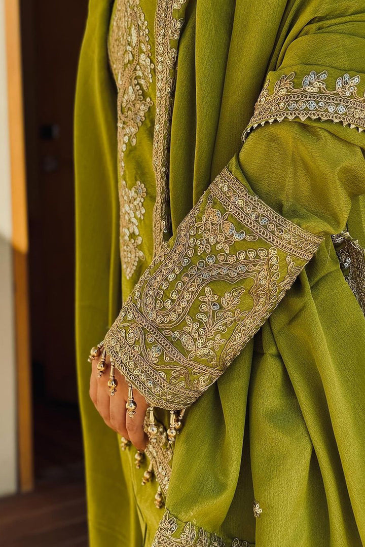 Ready To Wear Heavy Silk Chinon Pakistani Tunic Style With Lovely Dupatta Work