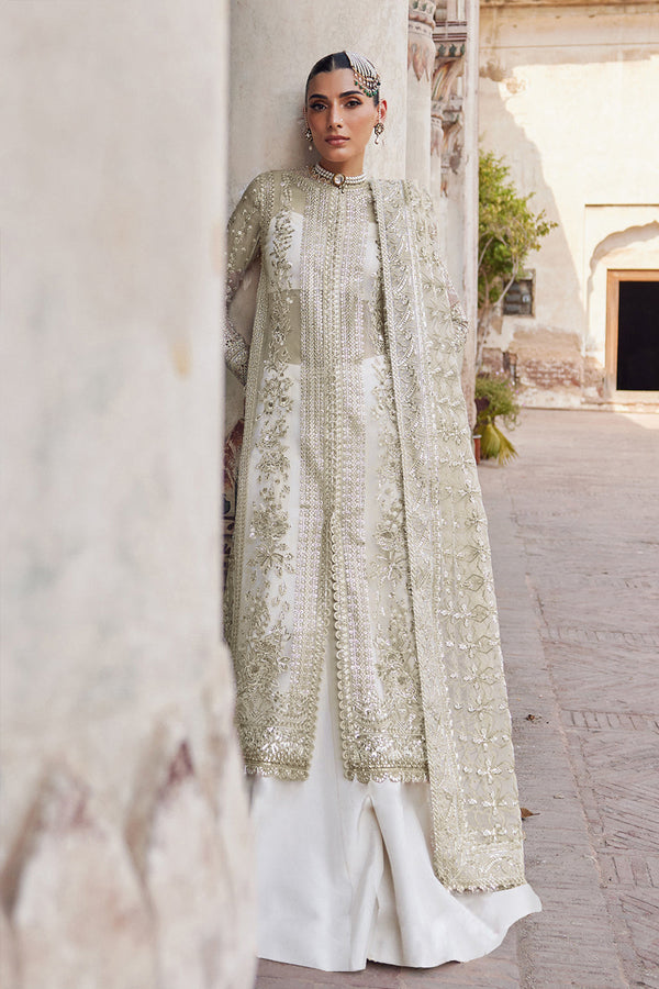 Wedding Wear Hoortex Pakistani Sharara Suit Front & Back With Beautiful Dupatta Work