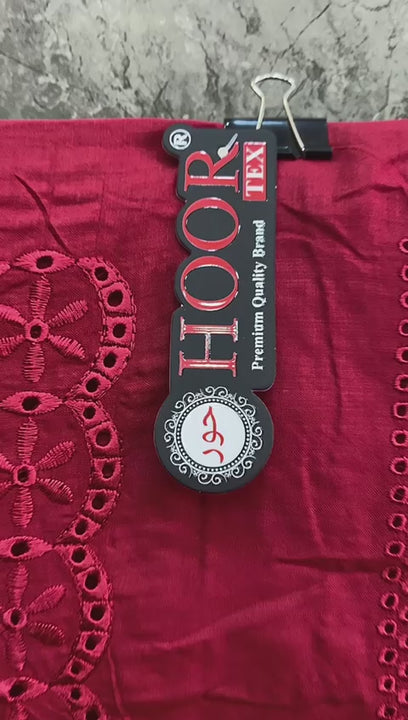 Luxury Pakistani Salwar Kameez Cotton Red With Digital Printed Dupatta