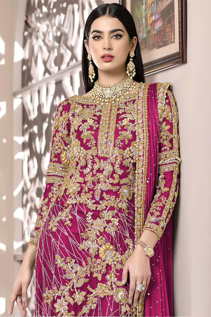 Amazing Dark Pink pakistani Designer Salwar Suit